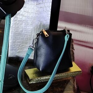 Elegant Black and Teal Women's Bag